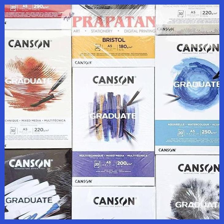 

( SEKOLAH / LUKIS ) READY GRADUATE CANSON DRAWING PAD A5 | MIX MEDIA | WATERCOLOR | SKETCH (SENI / MENGGAMBAR / ART / KERAJINAN ) PRIVASI AMAN