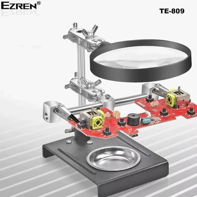 

Sale Ezren Te-809 Kaca Pembesar Magnifier 5X With Auxiliary Clip Metal+Glas