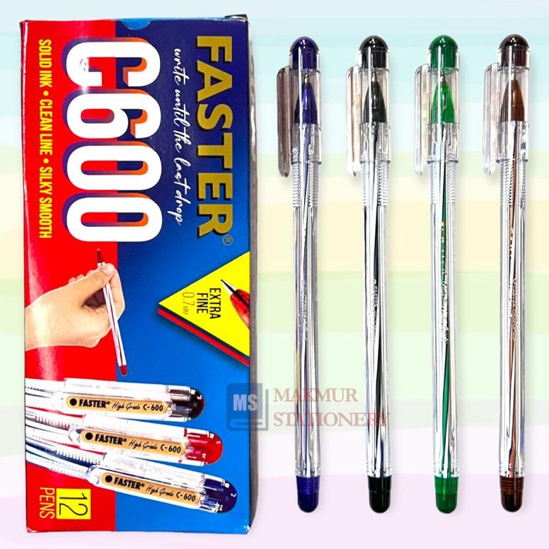 

Pulpen / Ballpoint / Pen Faster C.600 (12 Pcs) DiM