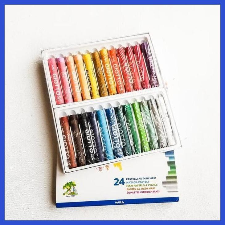 

( SEKOLAH / LUKIS ) PROMO GIOTTO OLIO MAXI OIL PASTEL 12/24 WARNA (SENI / MENGGAMBAR / ART / KERAJINAN ) PACKING AMAN