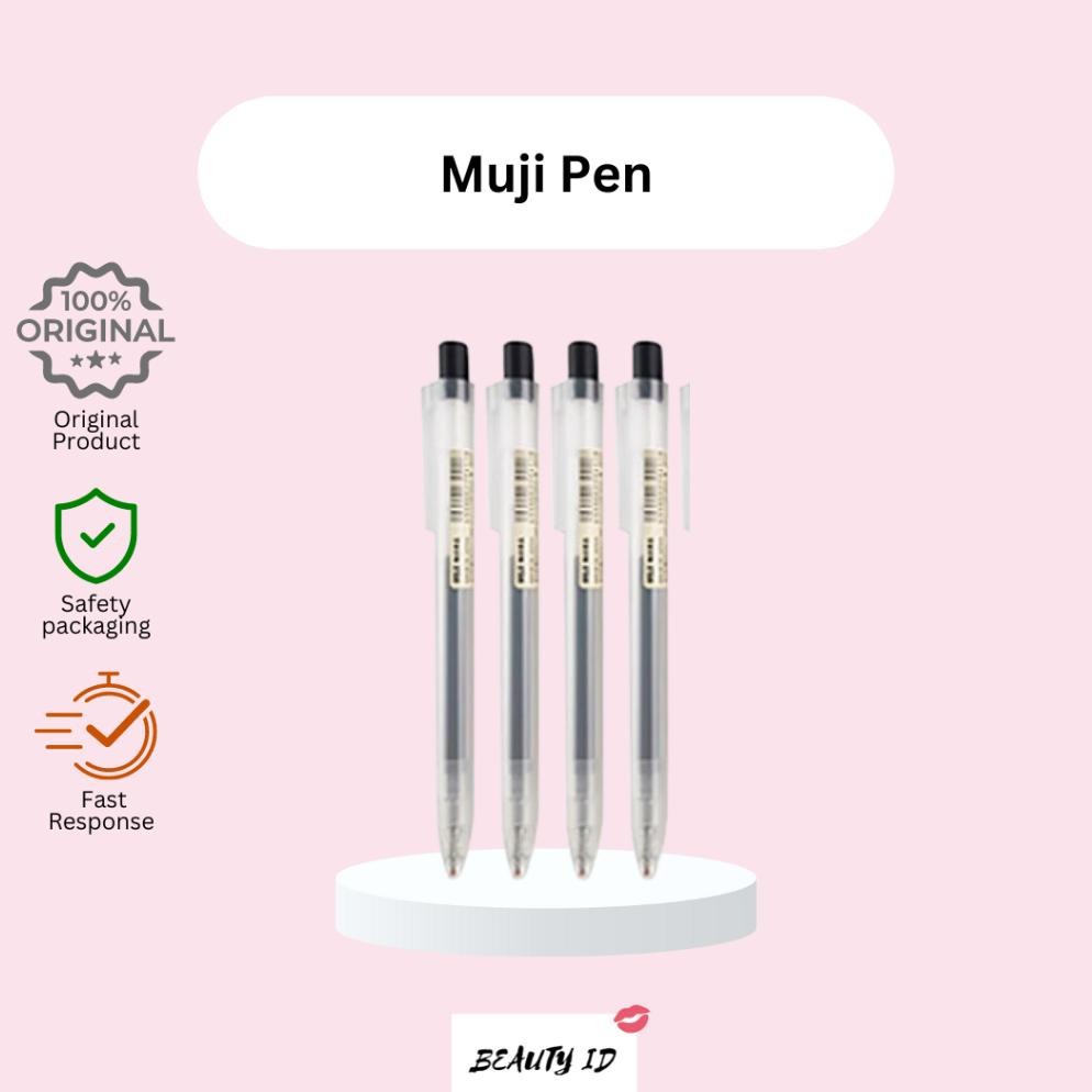 

HJK [READY] MUJI Smooth Gel Ink Retractable (Knock Type) Ballpoint Pen 0.5mm
