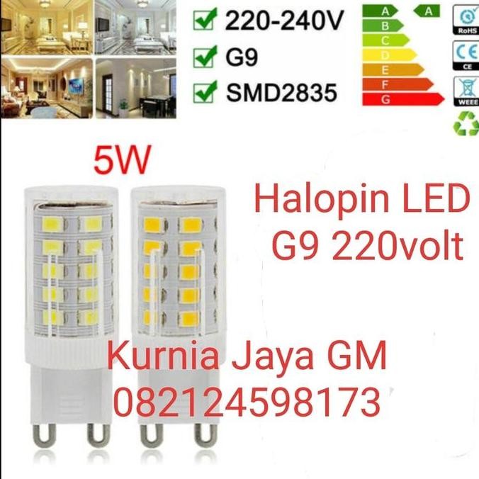 Halogen Led G9 220Volt 5Watt / Lampu Hias Halopin G9 220Volt Led Smd