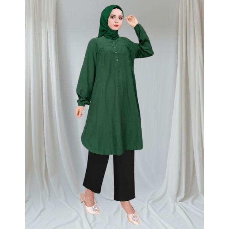 Tunik katun rayon - tunik katun polos - Tunik katun wanita - atasan katun tunik - Long tunik polos -