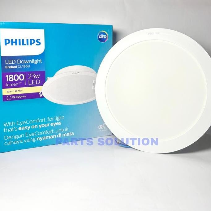 Lampu Led Downlight Philips Eridani Kuning Warm White 3000K 3 4 5 6 8 Inch 3.5 7 10 14 23 Watt