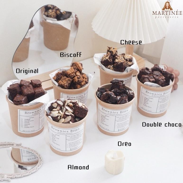 

[READY] Martinee patisserie Dark Brownies bites bucket | Brownies fudgy snack dark chocolate pouch hampers idul fitri lebaran eid mubarak