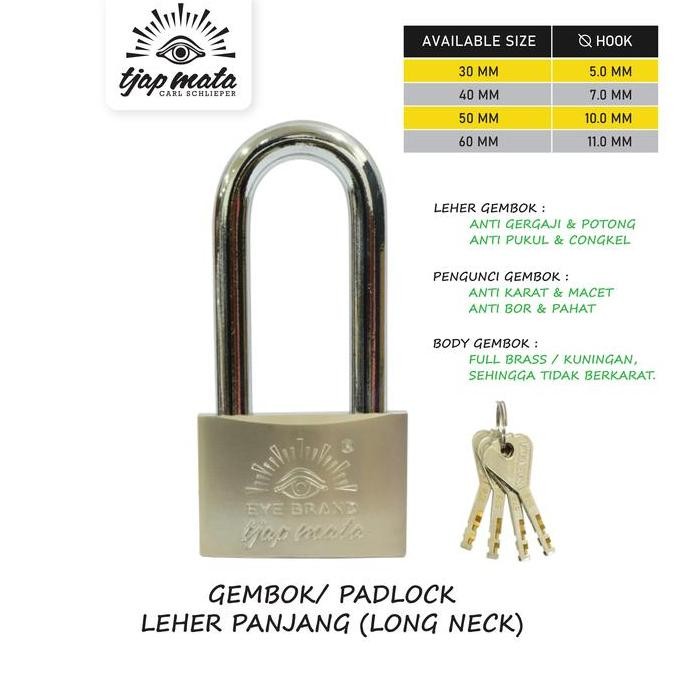 Tjap Mata / Cap Mata Gembok (Leher Panjang)