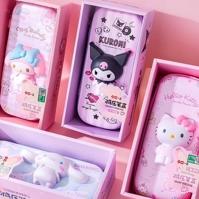 

TERLARIS - TOKKADO Sanrio Squishy Pencil Case Original Kotak Pensil Anak Lucu