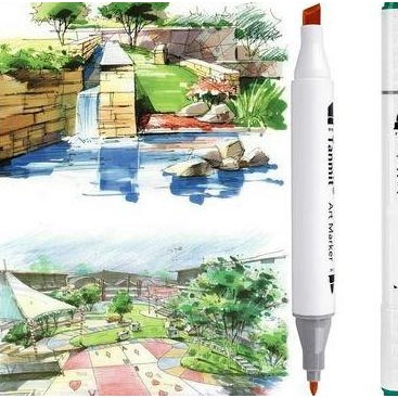

Touchnew Sketch Art Marker Set Based Dual Tips 6Pcs