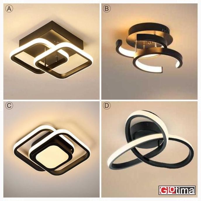 Lampu Plafon Plafond Gantung Hias LED Modern Ceiling Light 3 Warna