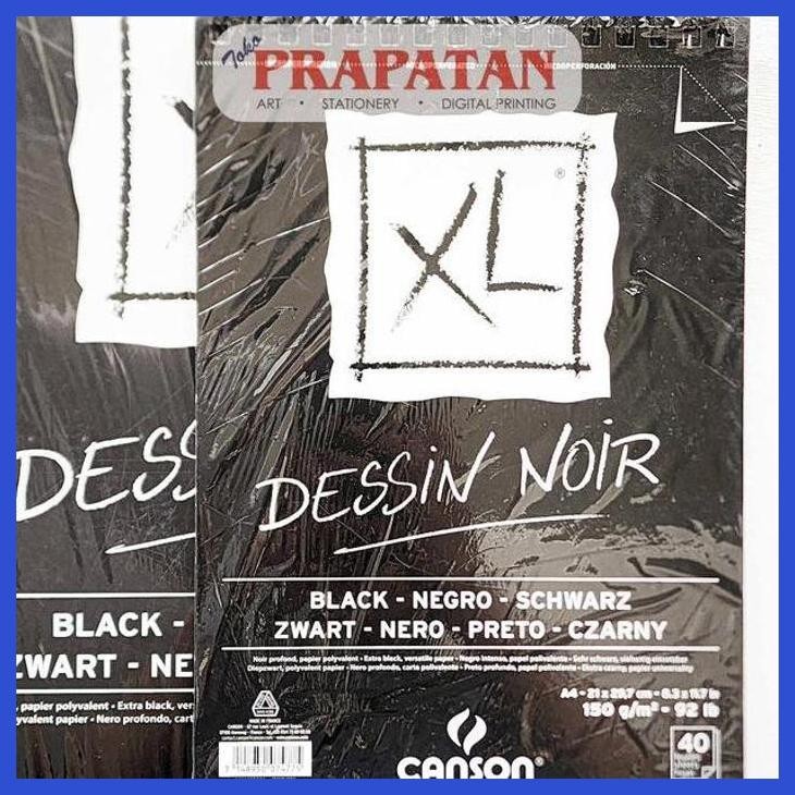 

( SEKOLAH / LUKIS ) READY CANSON XL DESSIN NOIR A4 EXTRA BLACK / BLACK DRAWING PAD (SENI / MENGGAMBAR / ART / KERAJINAN ) GOOD QUALITY
