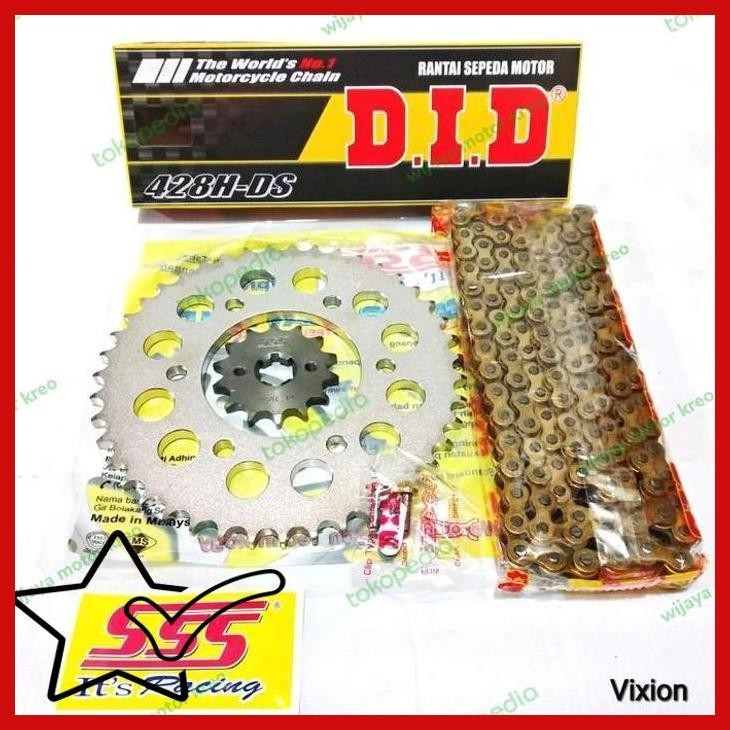 [WMK] GEAR SET SSS VIXION OLD / NEW VIXION + RANTAI DID HD GOLD