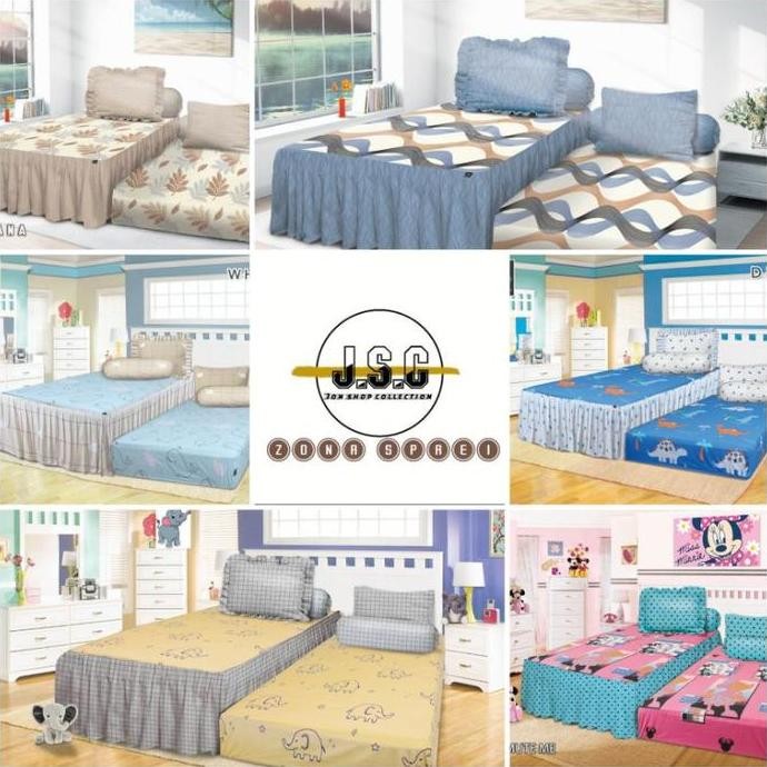 Sprei sorong 2in1 my love 120x200 motif paola