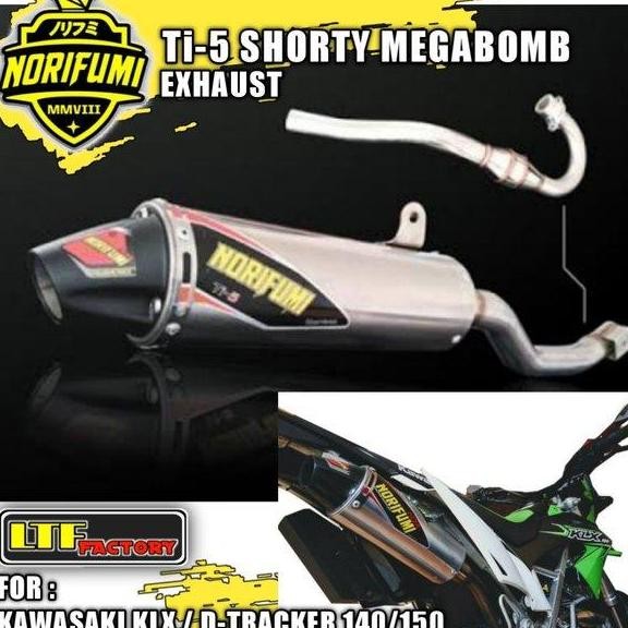 *#*#*#*#] KAWASAKI D-TRACKER 150 - KLX 150 BF G L S - NORIFUMI Ti-5 MEGABOMB FULL SYSTEM EXHAUST - K
