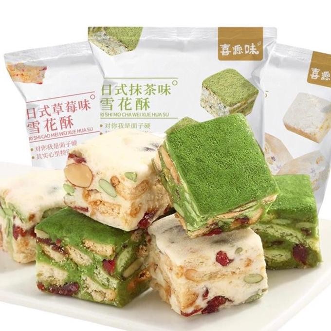 

Permen Nougat Snowflake Crispy Kukis 100 Gr Camilan Manis Khas China