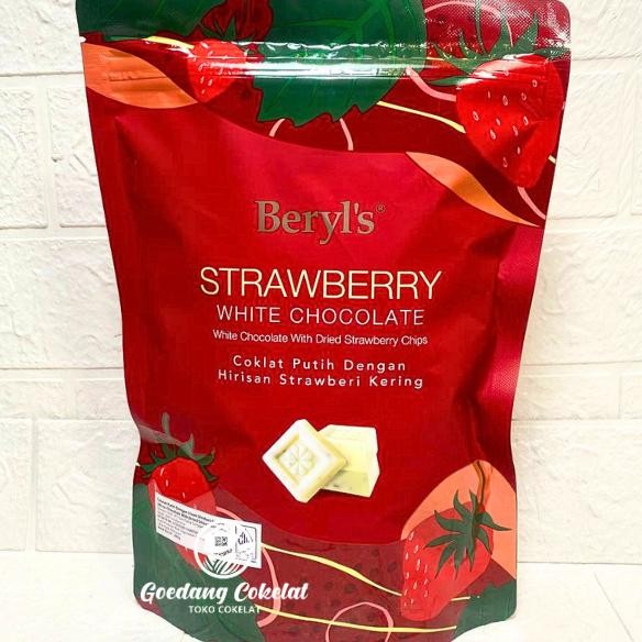 

_Kecil_ Beryl'S Beryls Classic Tiramisu Almond Green Tea Milk White Dark Chocolate With Dried Strawberry 300G Nd-26