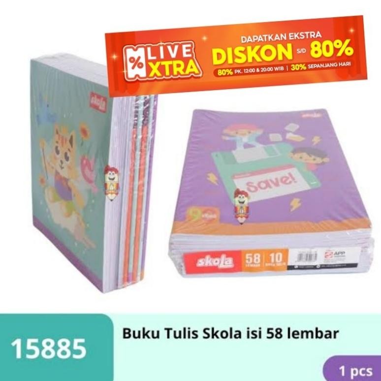 

Buku Tulis Skola by SIDU 58 Lembar isi 10 pcs/ Buku sekolah