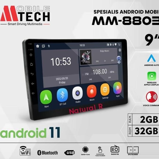 ready  HEADUNIT ANDROID MTECH MM-8803 9/10 INCH RAM 2GB + 32GB