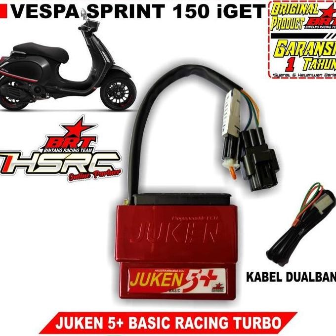 ECU JUKEN 5 Plus BRT RACING TURBO VESPA SPRINT 150 S ECM PIAGGIO LX iGET 125 PRIMAVERA Non i-GET Mat