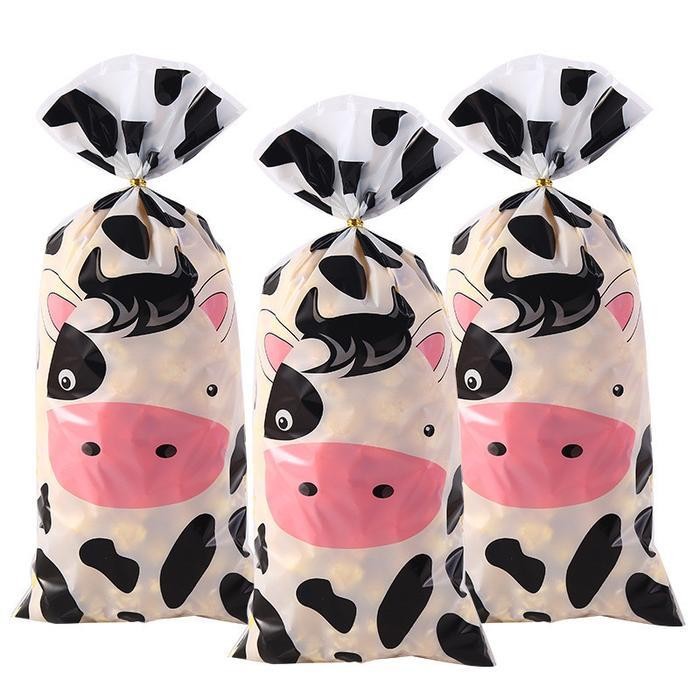 

Tpk 50 Pc Plastik Kemasan Bingkisan Kue Cookies Snack Hampers Pesta Ulang Tahun Anak Motif Hewan Sapi Cow