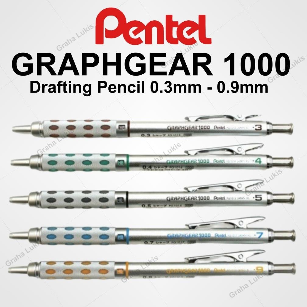

Pentel Graph Gear 1000 Drafting Pencil - 0.3 / 0.5 / 0.7 / 0.9 mm