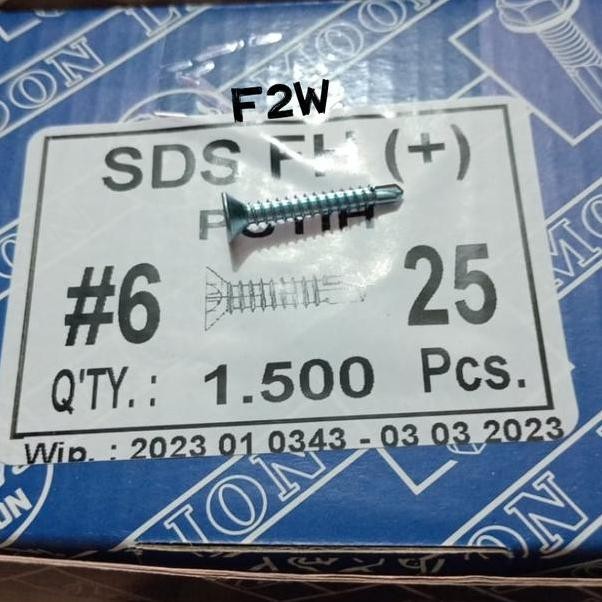 6X25 Sekrup Sds Fh Putih 6X25 Moon Lion Skrup Roofing Putih Sds 6X25 6X1