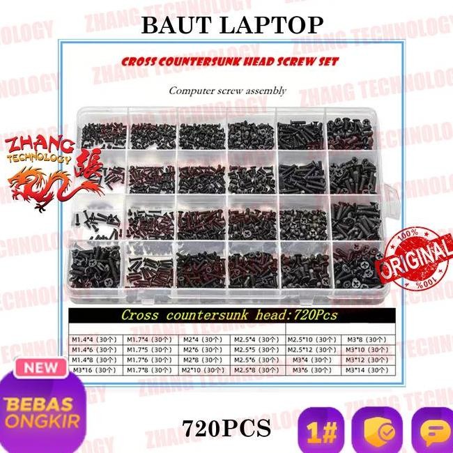 Baut Laptop Notebook 720Pcs Set Skrup Dell Toshiba