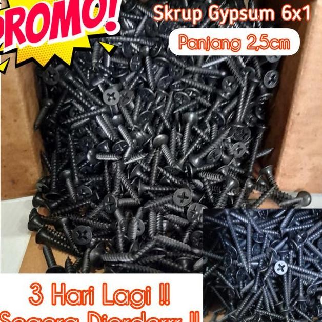 Skrup Gypsum 1 Inci Skrup Gipsum 6X1 Inch Perkotak