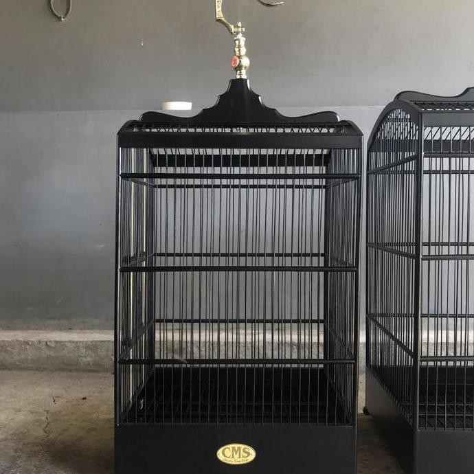 Sangkar Kandang Burung Kotak No 1 2 3 CMS Black Doff Original Asli