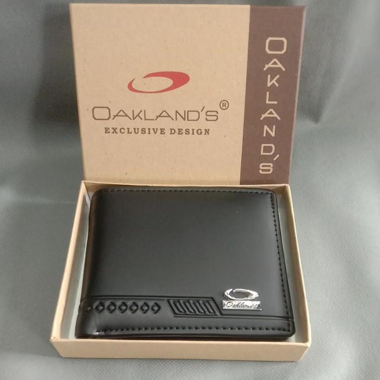 Diskon (Cod) Dompet Pria Kulit Lipat Original Branded Merk Oakland_Free Box Diskon