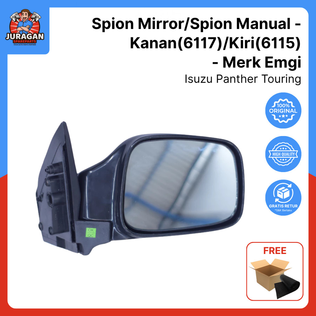 Spion Mobil Kaca Spion Isuzu Panther Touring - Emgi 6117/6115 - Ready Kanan Kiri