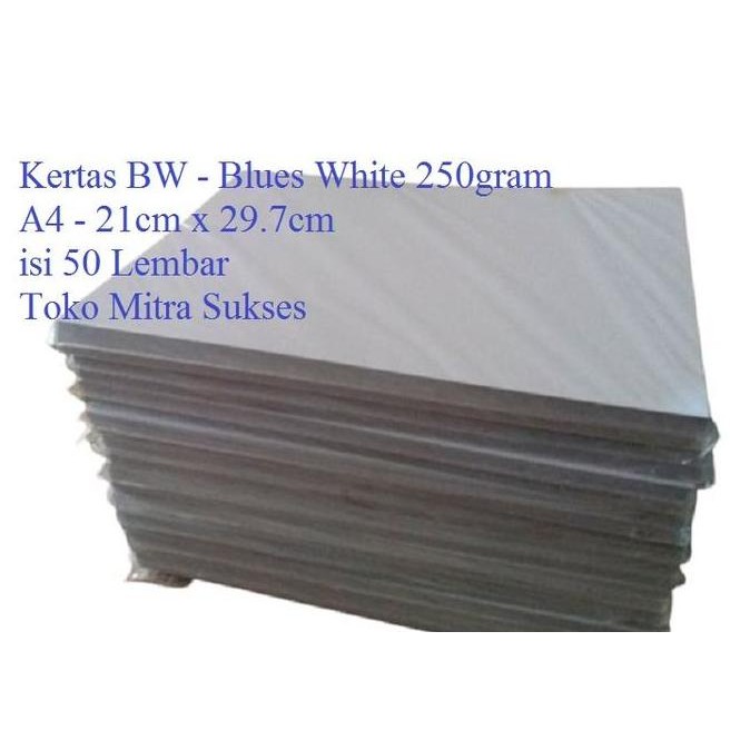 

Kertas BW - Blues White 250gram A4 isi 50 Lembar