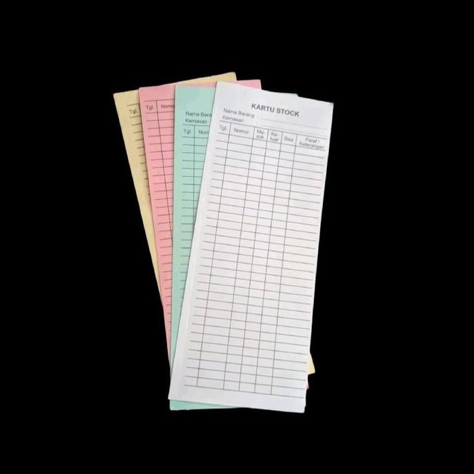 

kartu stok barang / obat 1 paket berisi 100 lembar