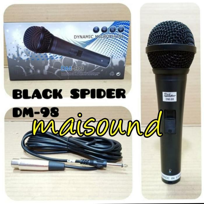 Mic Kabel Black Spider Dm 98 Microphone Blackspider Dm98 Original Ori Original Dan Terpercaya