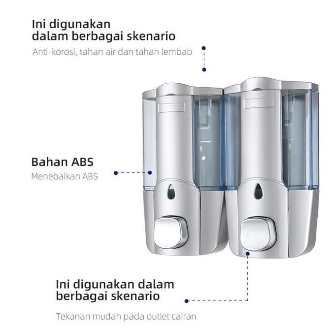 FRAP SOAP DISPENSER SABUN MANDI TEMPAT SABUN CAIR DINDING DOUBLE