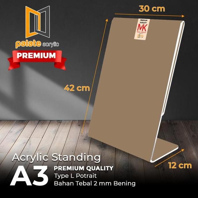 

New Product - Akrilik Tent Holder A3 L Portrait - 2Mm Premium Kiarastoreku