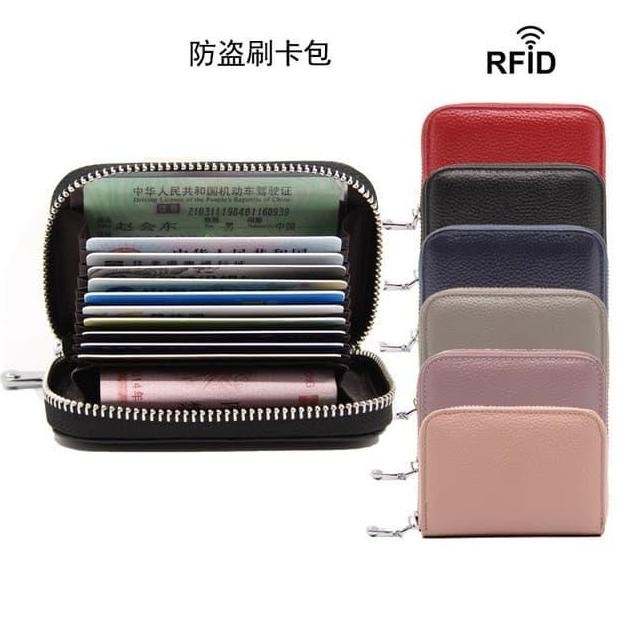 

[SOSHOP] DOMPET KARTU CARD HOLDER KULIT ORGANIZER ANTI RFID IMPOR AE34