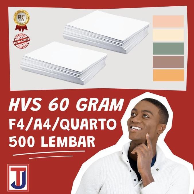 

Kertas HVS 60 Gram F4 A4 Quarto isi 500 Lembar Original dari Pabrik Stationery Berkualitas - Paper