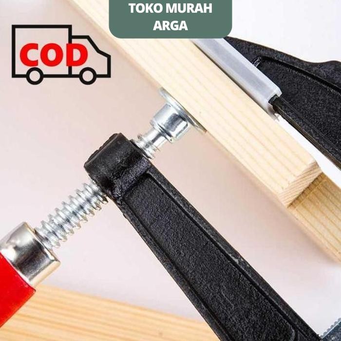 KLEM PENJEPIT PAPAN KAYU JEPIT F CLAMP ALAT PRESS PERKAKAS TUKANG DAN PENGRAJIN BAHAN KUAT KUALITAS 