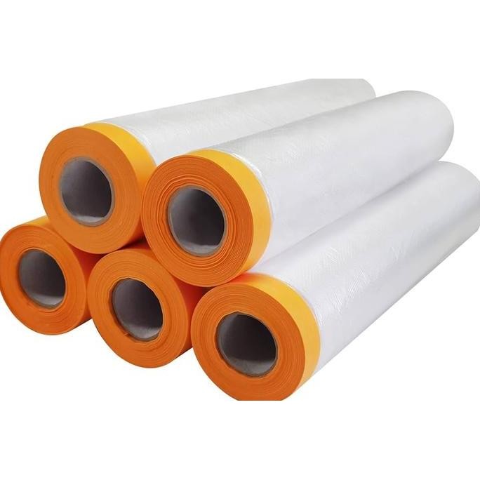 

New Product - Cover Film Masking Tape Plastik Transparan Penutup Pelindung Furniture Renovasi Anti Debu Serbaguna Kiarastoreku