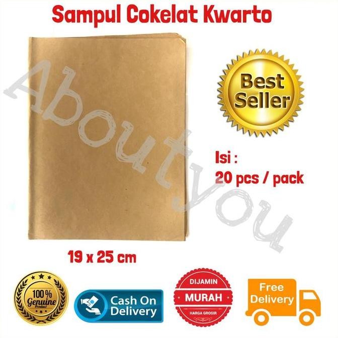 

10 Pack Sampul Coklat Ukuran Kwarto Sampul Buku Kuarto Label Nama Isi 20 Kertas Paper Stationery Co