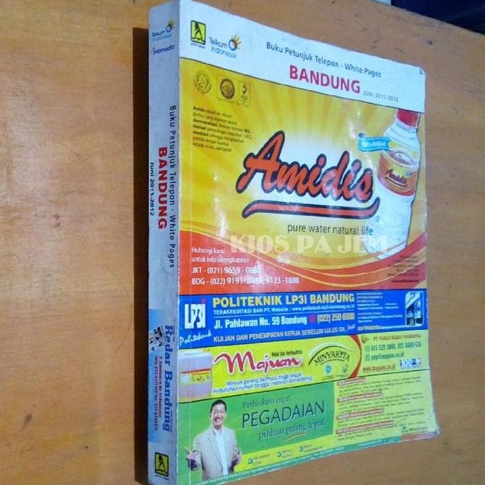 

Buku Petunjuk Telepon - White Pages Bandung Juni 2011- 2012 Co