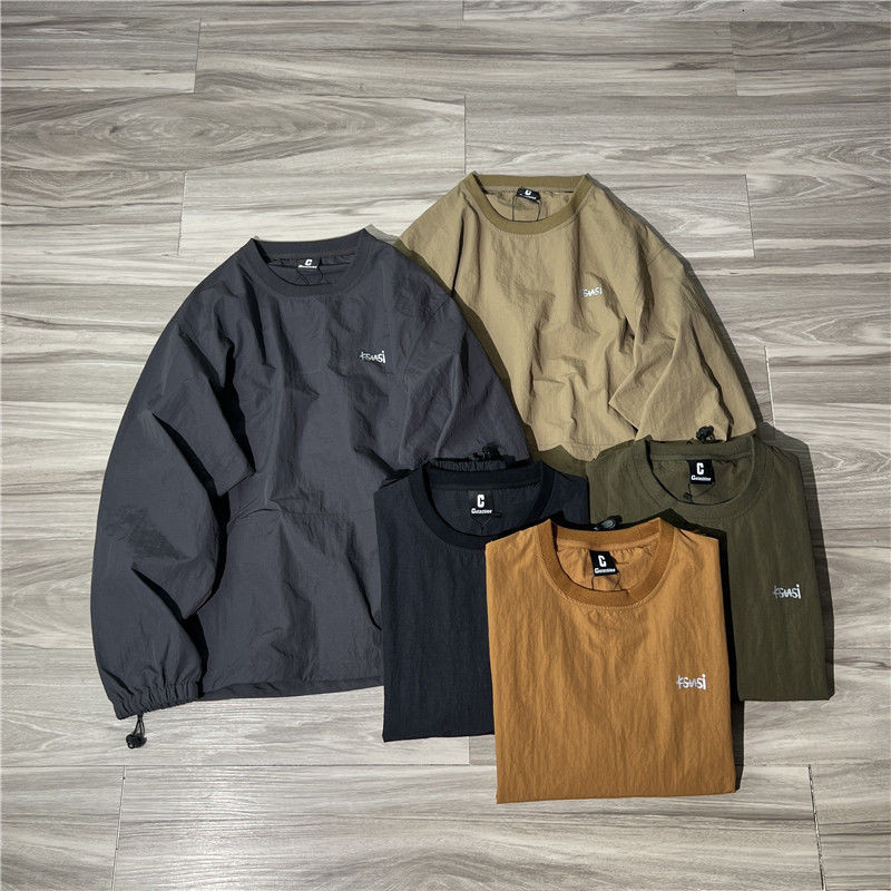 Roar Wild.YY-Jaket Sweatshirt Longgar Lengan Panjang Pria Gaya Jepang Luar Ruangan Desainer Amerika 