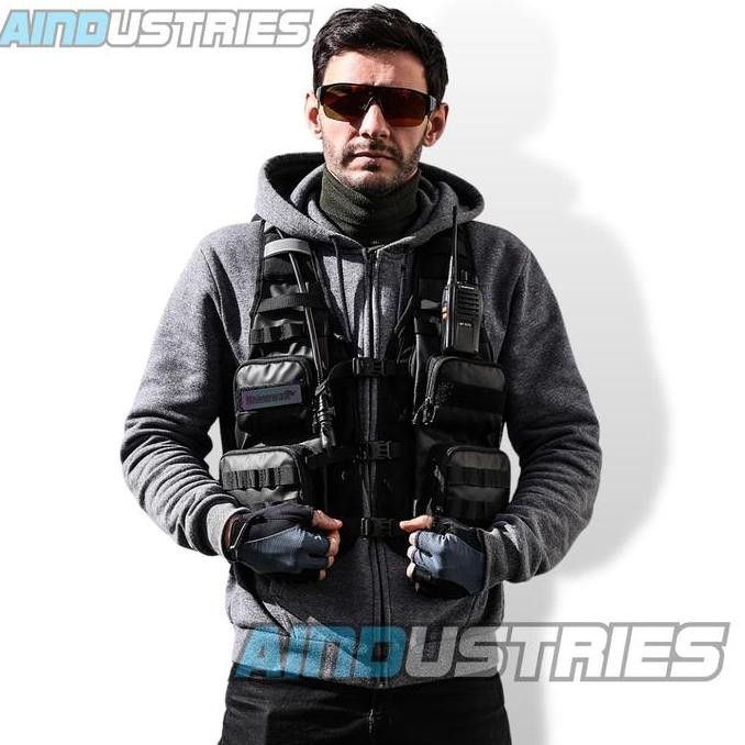 Vest Bag Rompi Rider Touring Model Taktis Vest Pria Motor Biker HFS