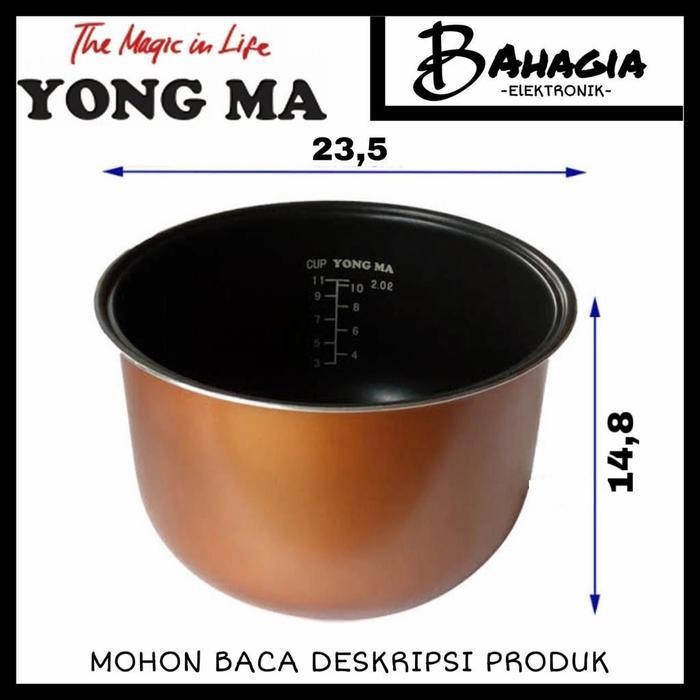 New Panci Teflon Yongma Inner Pot Magic Com Yongma 2 Liter // Non Wing Ori