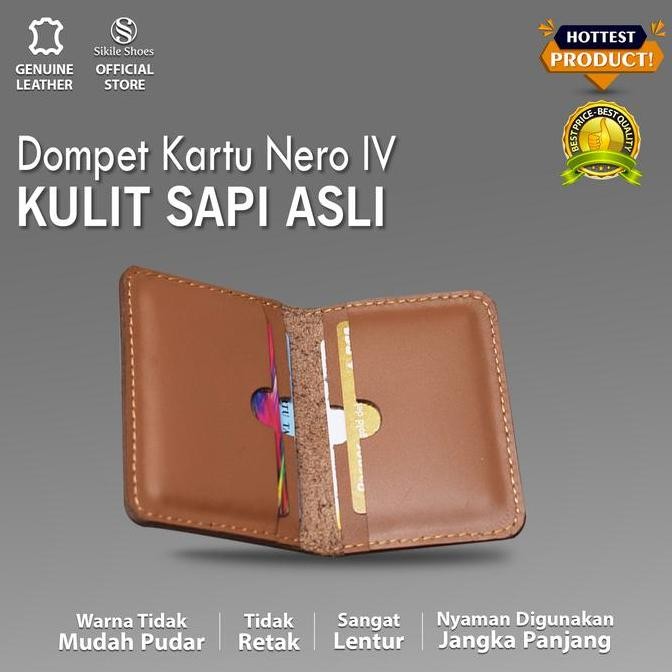 

[SOSHOP] DOMPET KARTU NAMA KARTU ATM KULIT SAPI ASLI SIMPLE BROWN TAN LEATHER