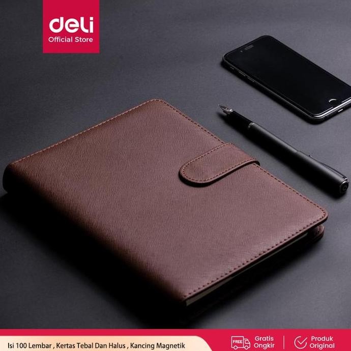 

Deli Loose-Leaf Notebook Buku Catatan 25K 210X145Mm 100 Lembar Warna Coklat Hitam 3151 Kertas Cokelat Co
