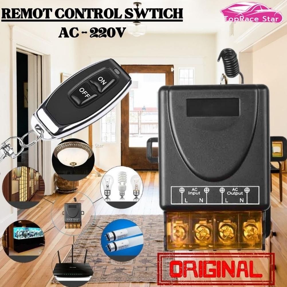 Relay Switch AC 220 DC 12V 1CH Remote Control Saklar on off