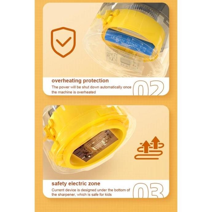 

Automatic Pencil Sharpener Cloudy Grey / Rautan Pensil Anak Elektrik Otomatis Co