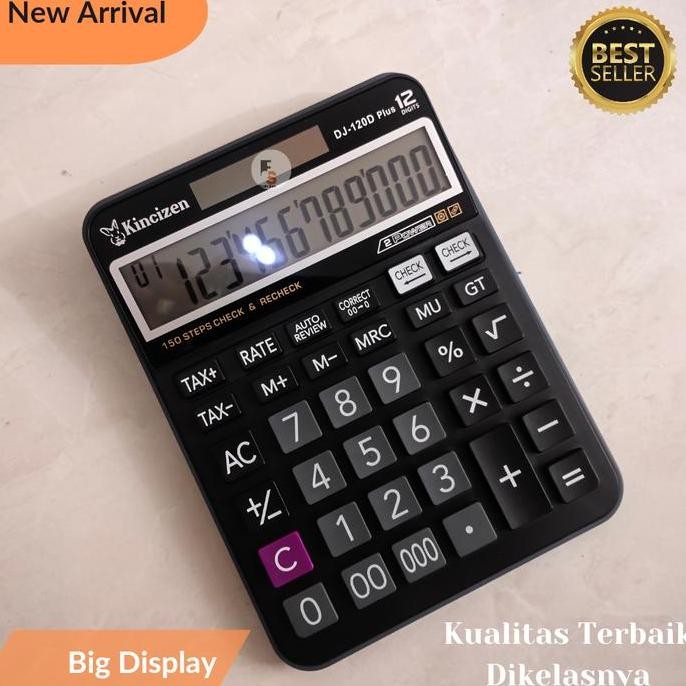 

New Product - Kalkulator Dagang Besar 12 Digit Dj 120D Plus Big Display Chek Ulang Kiarastoreku