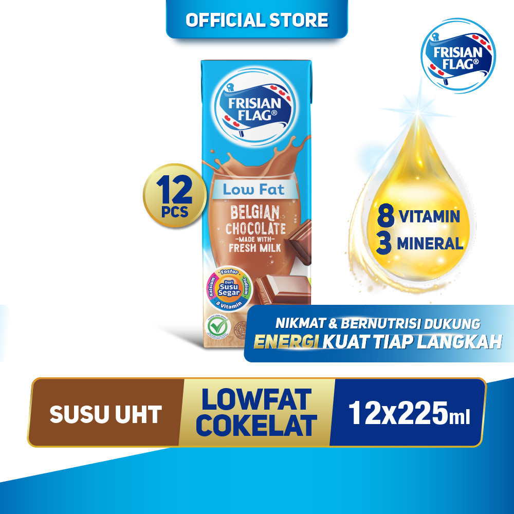 

Frisian Flag Low Fat Belgian Chocolate 225ml x 6 x 2